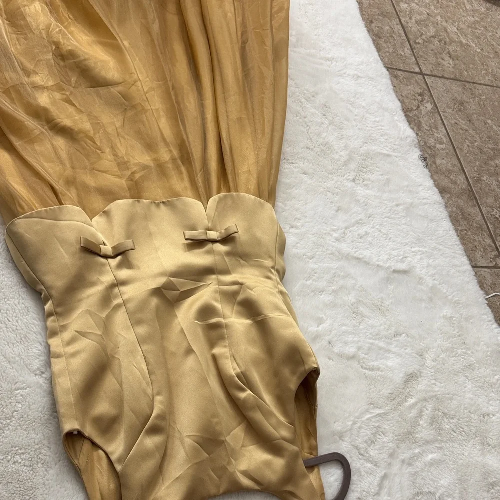 Dave & Johnny Gold Prom Dress - Picture 2 of 5